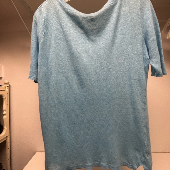 FREE! Talbots blue short sleeved top. Sz S - Picture 5 of 6